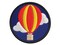 Hot Air Balloon Solid Multi-Color Embroidered Iron-On or Hook & Loop Patch Applique